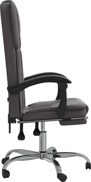 VidaXL Polohovací kancelářská židle umělá kůže [349624] Barva: Hnědá