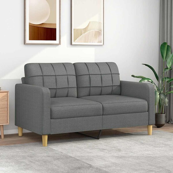 VidaXL 2místná pohovka 140 cm textil [359092] Barva: světle šedá