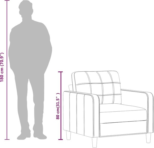 VidaXL Křeslo 60 cm umělá kůže [359108] Barva: Černá