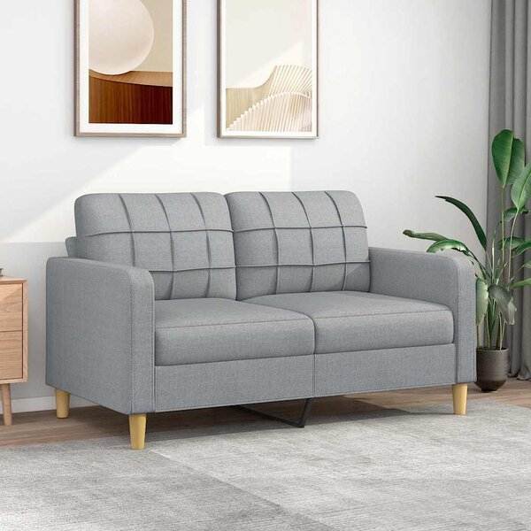 VidaXL 2místná pohovka 140 cm textil [359092] Barva: světle šedá