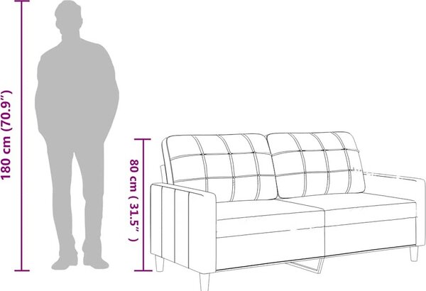 VidaXL 2místná pohovka 140 cm umělá kůže [359120] Barva: Černá