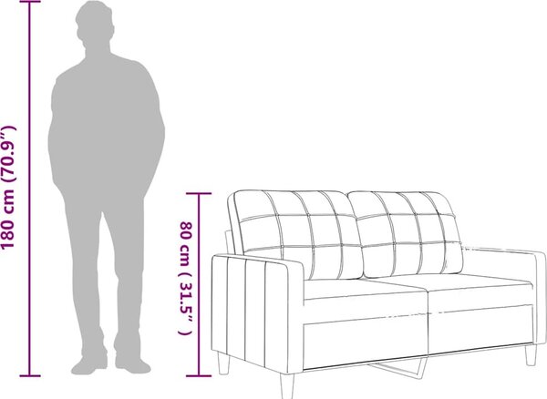 VidaXL 2místná pohovka 120 cm umělá kůže [359115] Barva: krémová