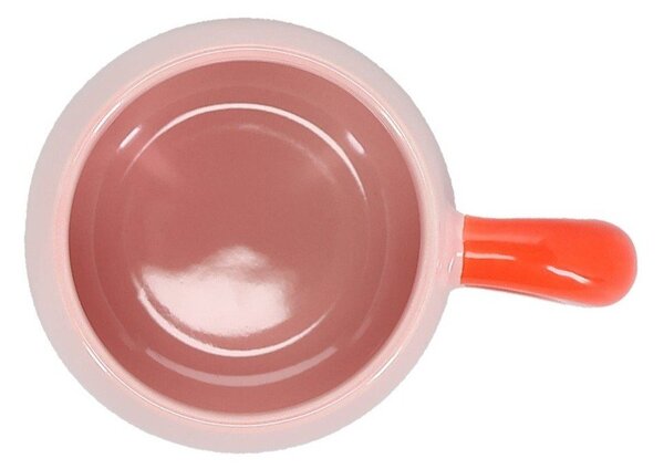 Růžový hrnek z kostního porcelánu 470 ml Coco – ONA