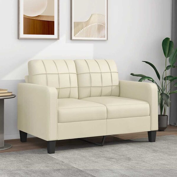 VidaXL 2místná pohovka 120 cm umělá kůže [359115] Barva: krémová