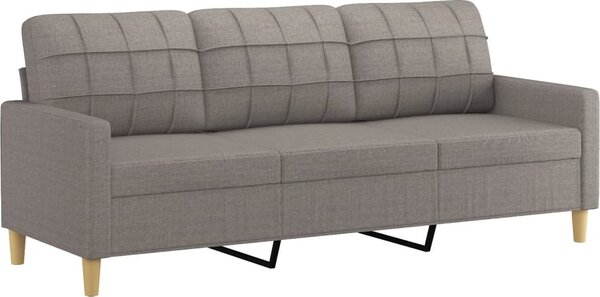 VidaXL 3místná pohovka s polštáři 180 cm textil [3200792] Barva: Hnědá