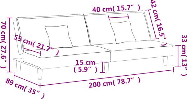 VidaXL Rozkládací pohovka textil [351904] Barva: Žlutá
