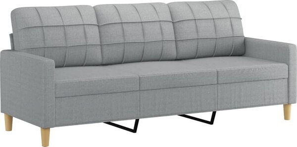 VidaXL 3místná pohovka s polštáři 180 cm textil [3200792] Barva: Hnědá