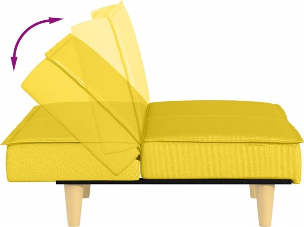 VidaXL Rozkládací pohovka textil [351904] Barva: Žlutá