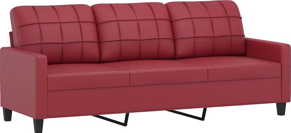VidaXL 3místná pohovka 180 cm umělá kůže [359122] Barva: krémová