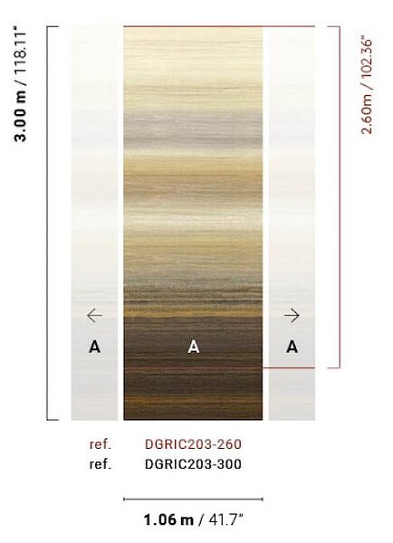 Vliesová obrazová tapeta na zeď, imitace látky, hnědá, béžová, pruhy, DGRIC203-260, Serica, Masureel