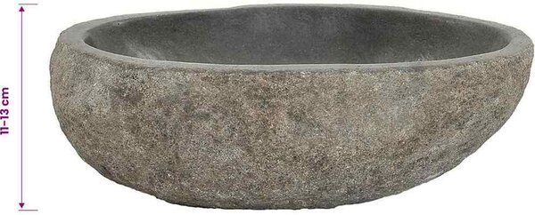 VidaXL Umyvadlo říční kámen oválné (29–38) x (24–31) cm [146212]