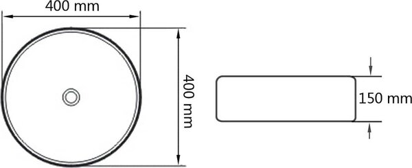 VidaXL Umyvadlo 40 x 15 cm keramika [143499] Barva: Černá
