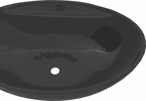VidaXL Umyvadlo s přepadem 58,5 x 39 x 21 cm keramika [143476] Barva: Bílá