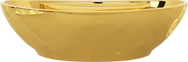 VidaXL Umyvadlo s přepadem 58,5 x 39 x 21 cm keramika [143476] Barva: Bílá