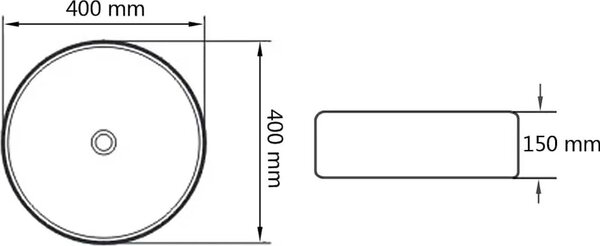 VidaXL Umyvadlo 40 x 15 cm keramika [143499] Barva: Černá