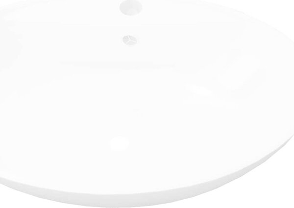 VidaXL Umyvadlo s přepadem 58,5 x 39 x 21 cm keramika [143476] Barva: Bílá