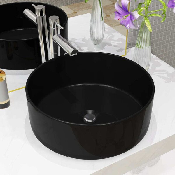 VidaXL Umyvadlo 40 x 15 cm keramika [143499] Barva: Černá