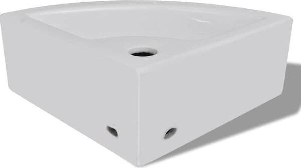VidaXL Umyvadlo s přepadem 45 x 32 x 12,5 cm keramika [140697] Barva: Černá