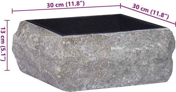VidaXL Umyvadlo 30 x 30 x 13 cm mramor [149174] Barva: Šedá