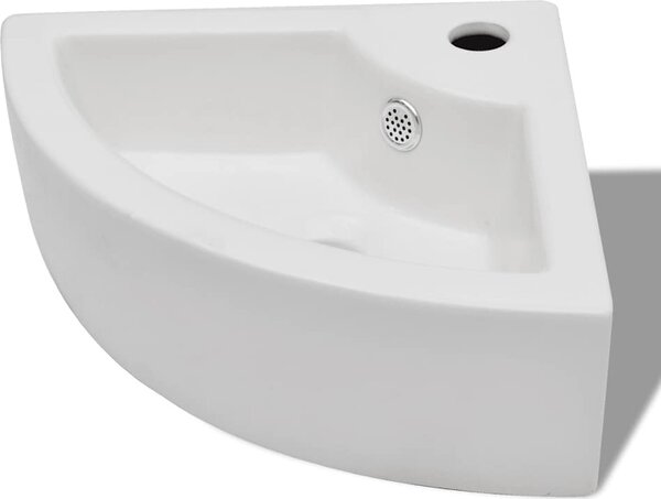 VidaXL Umyvadlo s přepadem 45 x 32 x 12,5 cm keramika [140697] Barva: Černá