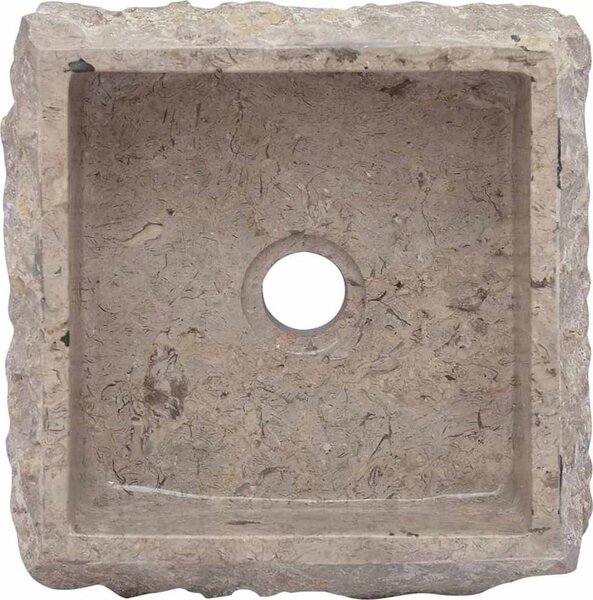 VidaXL Umyvadlo 30 x 30 x 13 cm mramor [149174] Barva: Šedá