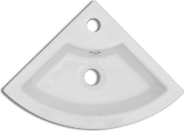 VidaXL Umyvadlo s přepadem 45 x 32 x 12,5 cm keramika [140697] Barva: Černá