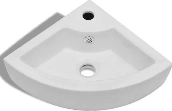 VidaXL Umyvadlo s přepadem 45 x 32 x 12,5 cm keramika [140697] Barva: Černá