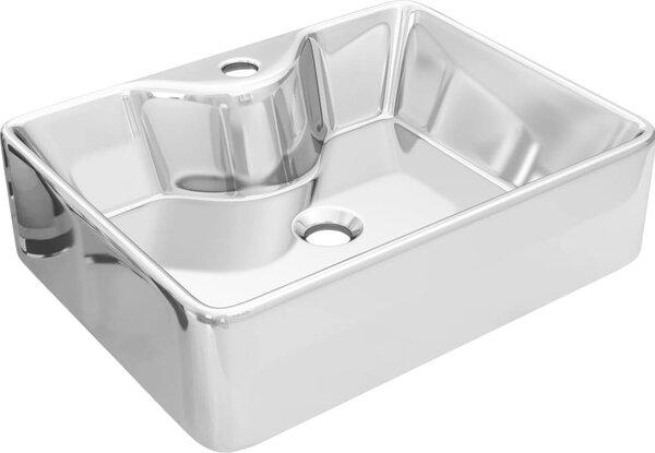VidaXL Umyvadlo s otvorem pro baterii 48 x 37 x 13,5 cm keramika [141936] Barva: Bílá