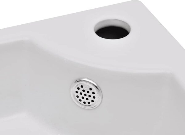 VidaXL Umyvadlo s přepadem 45 x 32 x 12,5 cm keramika [140697] Barva: Černá
