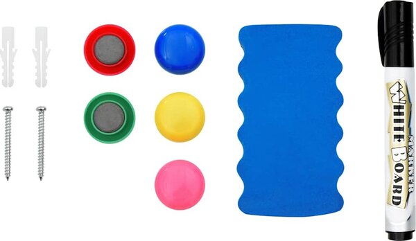VidaXL Bílá magnetická tabule stíratelná za sucha 70 x 50 cm ocel [146632]
