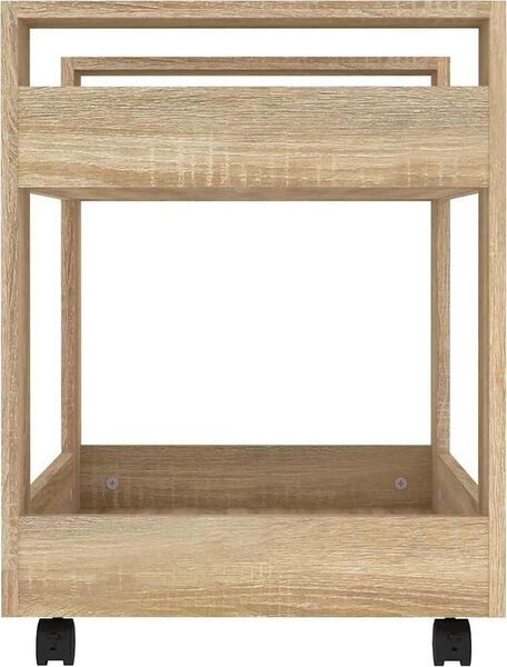 VidaXL Stůl na kolečkách 60 x 45 x 60 cm Kompozitní dřevo [816601] Barva: dub sonoma