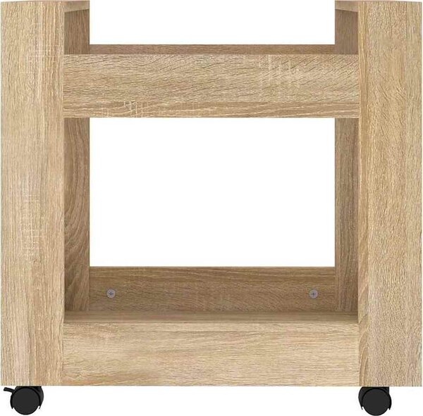 VidaXL Stůl na kolečkách 60 x 45 x 60 cm Kompozitní dřevo [816601] Barva: dub sonoma