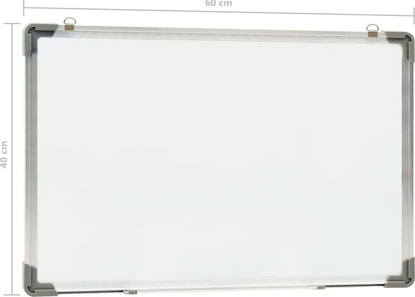 VidaXL Bílá magnetická tabule stíratelná za sucha 60 x 40 cm ocel [146631]