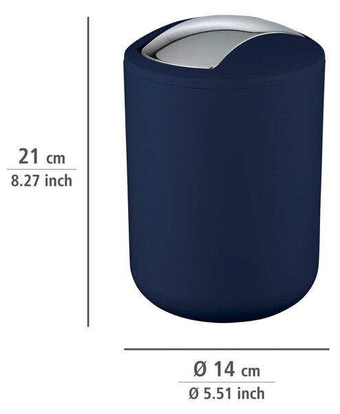 Tmavě modrý odpadkový koš Wenko Brasil Dark Blue S