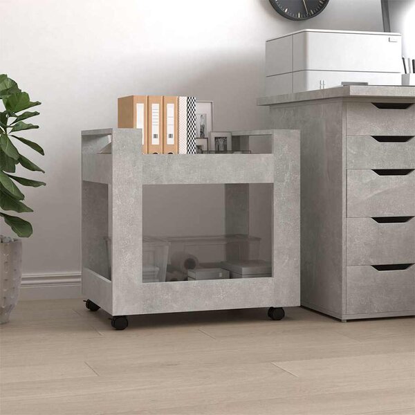 VidaXL Stůl na kolečkách 60 x 45 x 60 cm Kompozitní dřevo [816601] Barva: dub sonoma