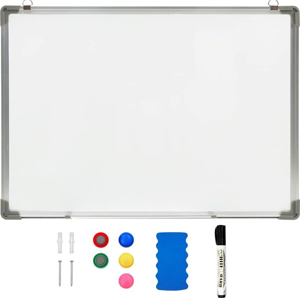 VidaXL Bílá magnetická tabule stíratelná za sucha 70 x 50 cm ocel [146632]