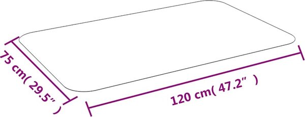 VidaXL Podlahová rohož na laminátovou podlahu nebo koberec 75 x 120 cm [240669]