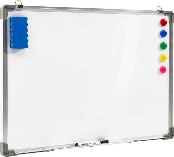 VidaXL Bílá magnetická tabule stíratelná za sucha 70 x 50 cm ocel [146632]