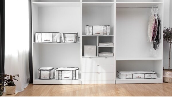 Vakuový/vyztužený látkový úložný box na oblečení 65x45x27 cm Life – Compactor