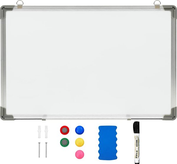 VidaXL Bílá magnetická tabule stíratelná za sucha 60 x 40 cm ocel [146631]