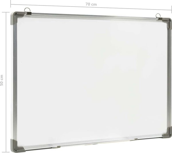 VidaXL Bílá magnetická tabule stíratelná za sucha 70 x 50 cm ocel [146632]