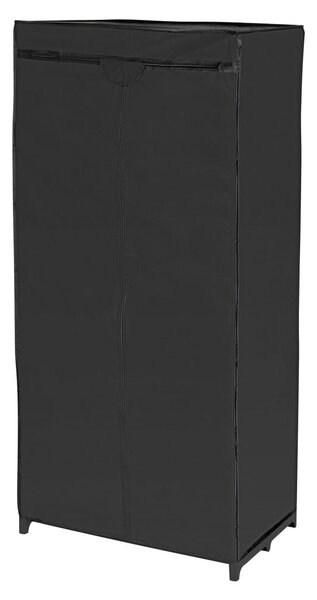 Černá látková šatní skříň 75x160 cm Deep - Wenko