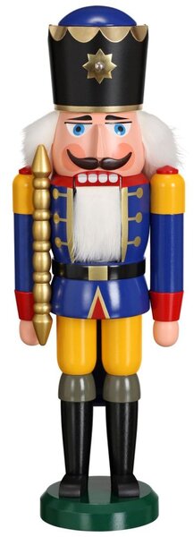 Sběratelská dřevěná figurka Louskáček Král modrý 39 cm