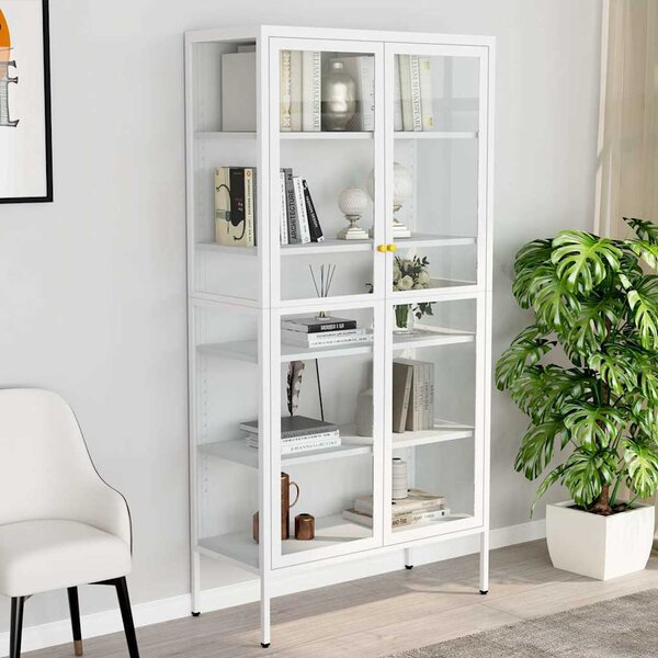 VidaXL Vitrína 90 x 40 x 180 cm ocel a tvrzené sklo [336079] Barva: Černá