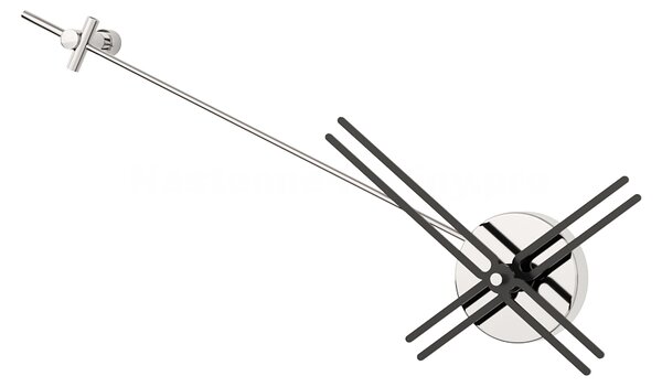 Mclocks Designové nástěnné hodiny GRV12 Gravity silver-black