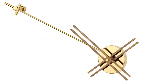 Mclocks Designové nástěnné hodiny GRV09 Gravity gold-walnut