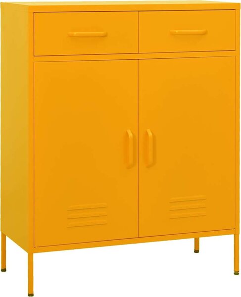 VidaXL Úložná skříň 80 x 35 x 101,5 cm ocel [336161] Barva: horčicově žlutá