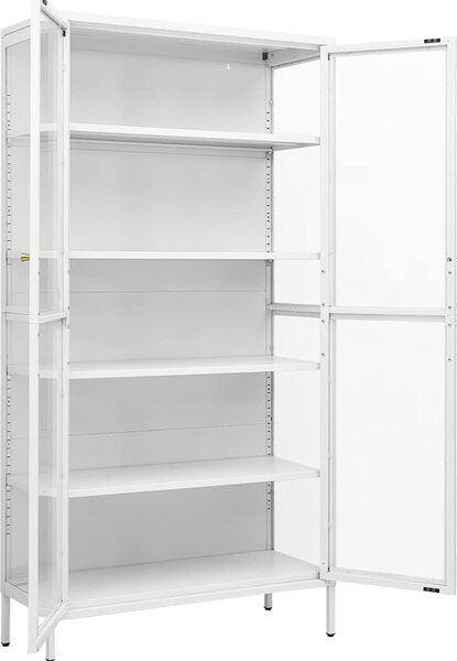 VidaXL Vitrína 90 x 40 x 180 cm ocel a tvrzené sklo [336079] Barva: Černá