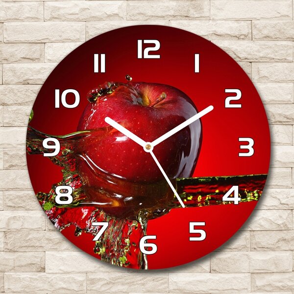 Skleněné hodiny kulaté Jablko a voda pl_zso_30_f_33682743