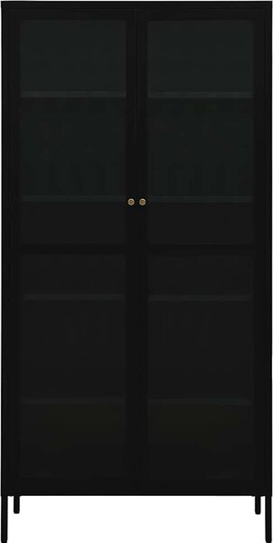 VidaXL Vitrína 90 x 40 x 180 cm ocel a tvrzené sklo [336079] Barva: Černá